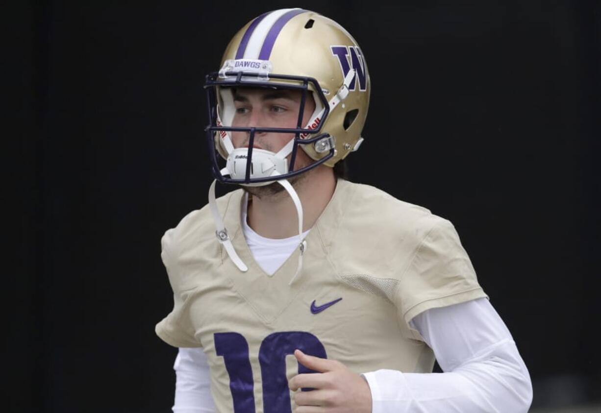 Washington quarterback Jacob Eason gets the start against Eastern Washington. (AP Photo/Ted S.