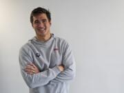 Nathan Adrian, a swimmer from the United States, poses for a photo during an interview at the swimming complex during the Pan American Games in Lima, Peru, Monday, Aug. 5, 2019. Adrian is competing at the Pan American Games just months after being diagnosed with testicular cancer. He has decided to continue training with the goal of competing at Tokyo 2020 Summer Olympics.