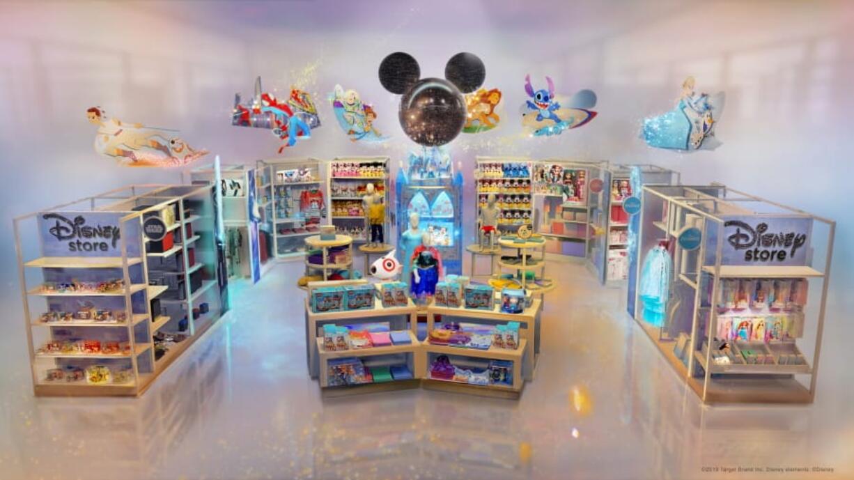 An artist rendering of a Target store with a Disney shop. Target is hoping to bring the magic of Disney by creating permanent Disney shops at a cluster of its own stores starting this fall. Target Brand Inc.