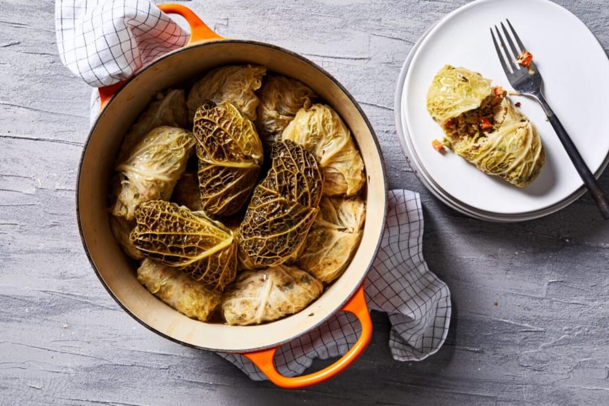 Sesame Chicken Cabbage Rolls.