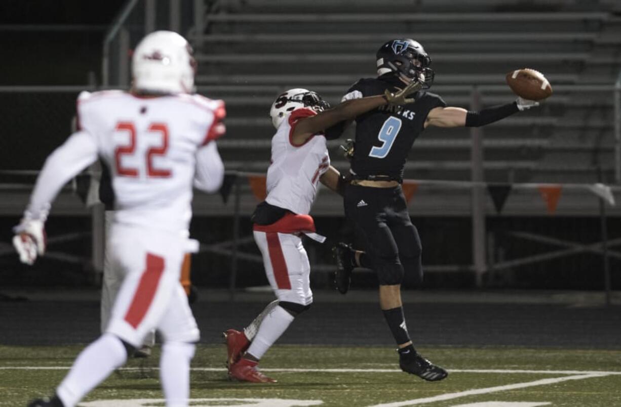 Peyton Brammer (9) and his Hockinson teammates hope to keep their 2A Greater St. Helens League rivals out of reach.