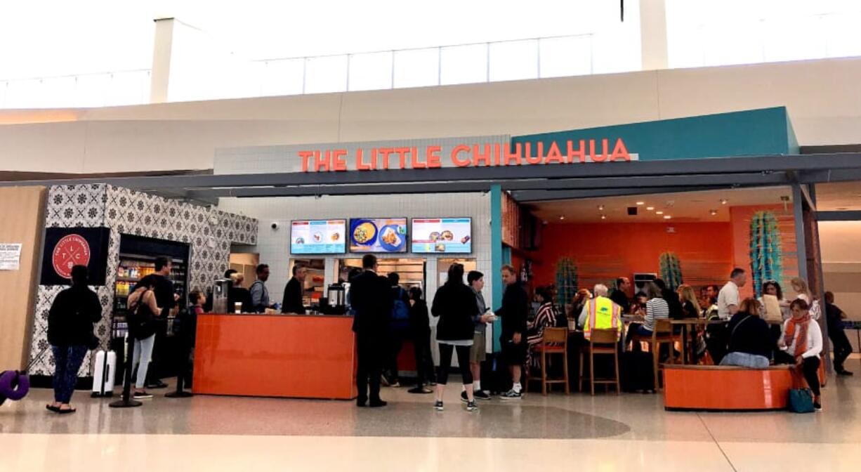 San Francisco International Airport’s redone Terminal 1 includes several new food options, including The Little Chihuahua, a taqueria.