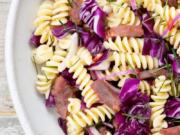 Thai Pork Jerky Pasta Salad.