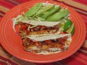 Linda Gassenheimer&#039;s Quick Fix Fish Tacos with Avocado Salad.