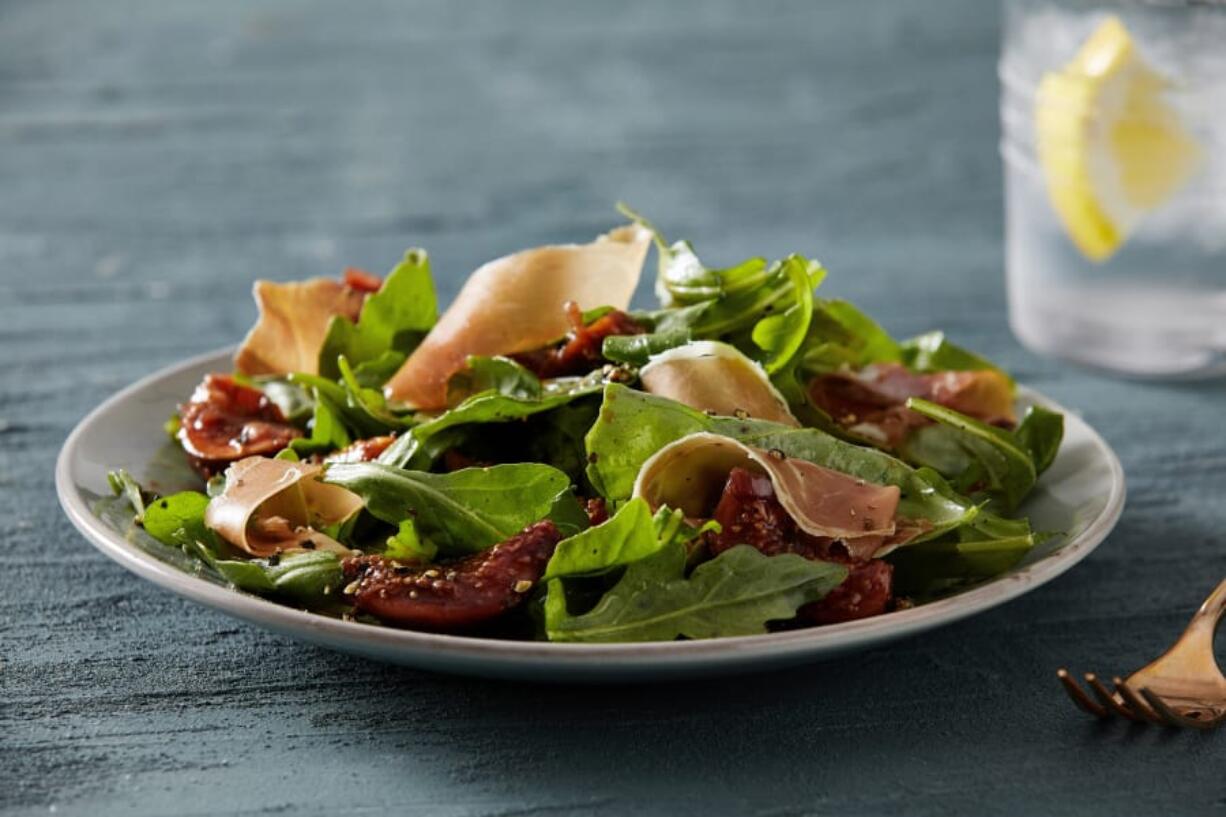 Arugula Salad With Figs Agrodolce and Prosciutto Tom McCorkle for The Washington Post