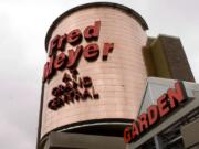 An exterior view of the copper face of the new Fred Meyer at Grand Central, Thursday April 10, 2008.