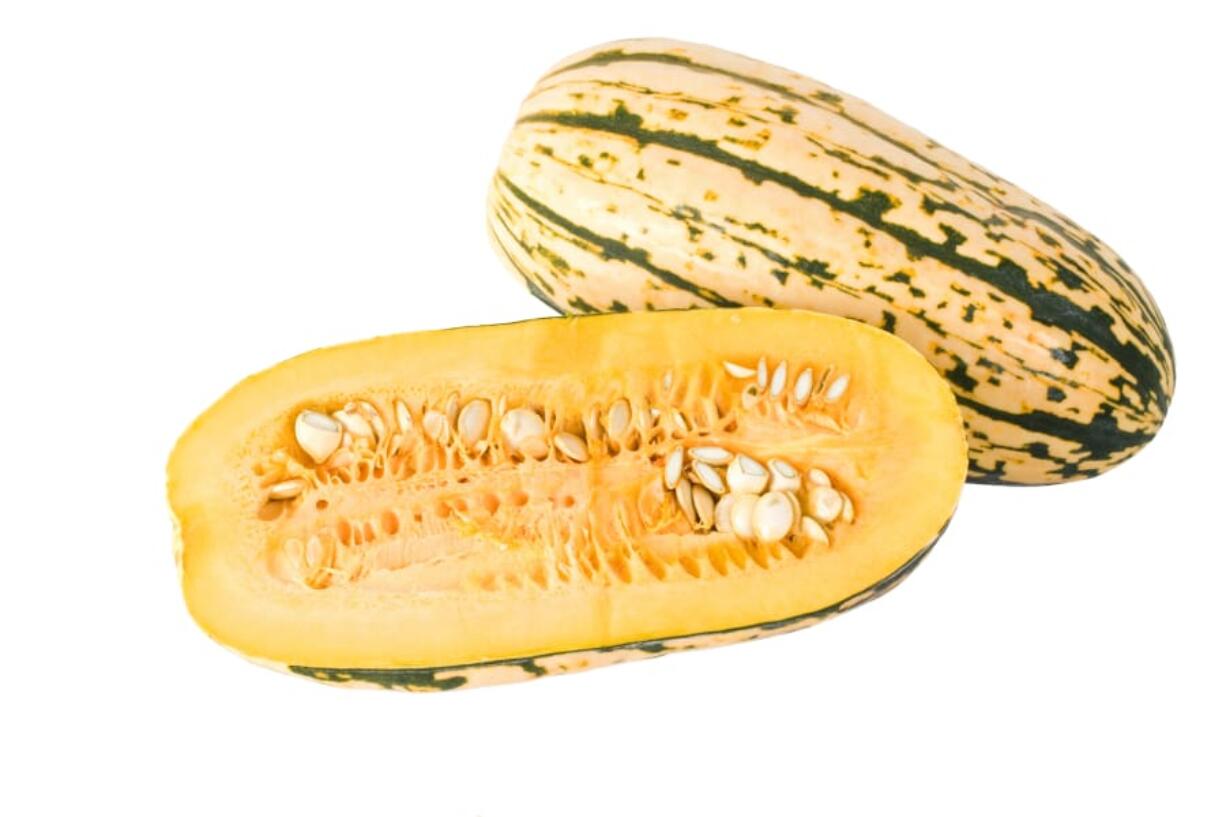 Delicata squash is also known as a peanut, bohemian or sweet potato squash.