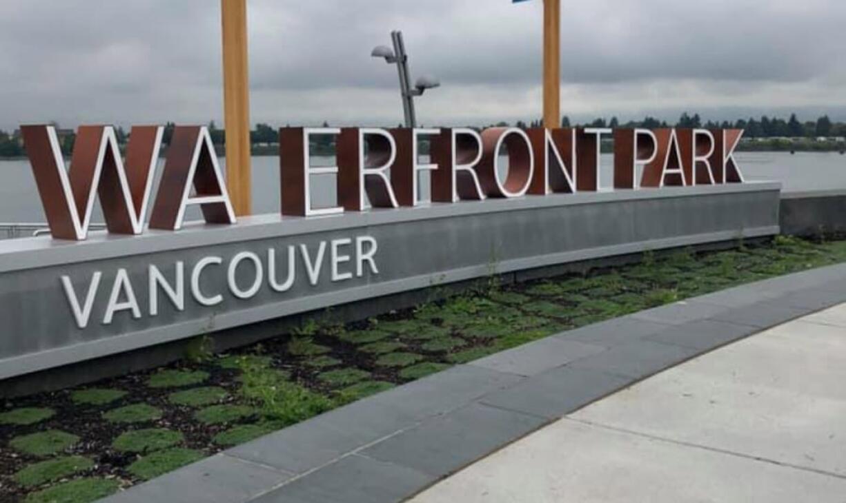 (Courtesy of the city of Vancouver)
Someone stole the T out of the sign at Vancouver Waterfront Park.