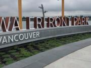 (Courtesy of the city of Vancouver)
Someone stole the T out of the sign at Vancouver Waterfront Park.