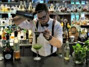 Pascal Leubecher, a bartender at Sophia&#039;s in the Charles Hotel, makes progressive, creative cocktails with fresh fruits and herbs.