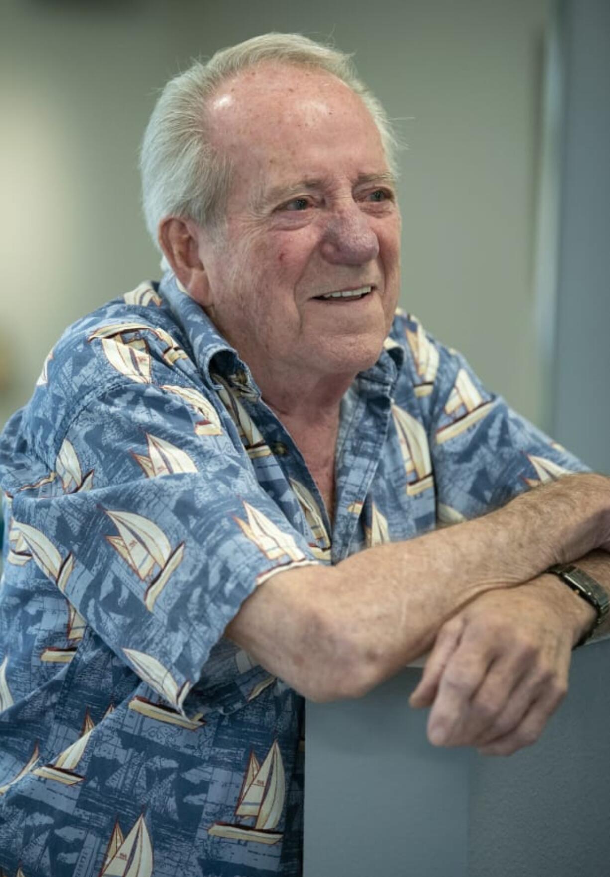 Arlo’s Barber Shop owner Bob Lutz is pictured at the new shop location in Uptown Vancouver on Friday.