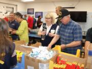 Bennington: Before the start of the school year, the Community Military Appreciation Committee purchased and assembled 200 back to school kits for Clark County’s approximately 100 military families with a parent deployed or scheduled for deployment.