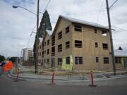 Construction crews are making progress on The Pacific Apartments, located at 3209 Northeast 78th Avenue, as seen on Friday morning, Sept. 6, 2019.