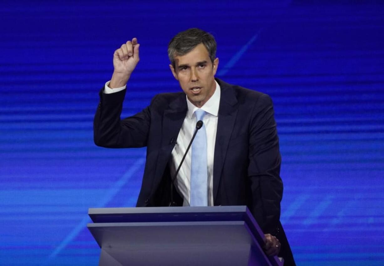 Former Texas Rep. Beto O&#039;Rourke responds to a question Thursday during a Democratic presidential primary debate in Houston. (david j.