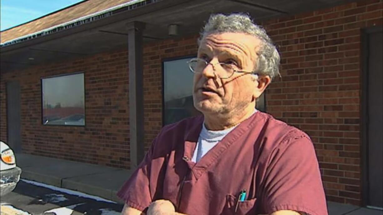 FILE - This image made from a Dec. 1, 2015, video provided by WNDU-TV shows Ulrich Klopfer in South Bend, Ind. Officials whose offices are investigating the discovery of more than 2,200 medically preserved fetal remains at an Illinois house of Dr. Klopfer who performed abortions for decades in Indiana will hold a press conference on Thursday, Sept. 19, 2019, to discuss the case. Klopfer died earlier this month.