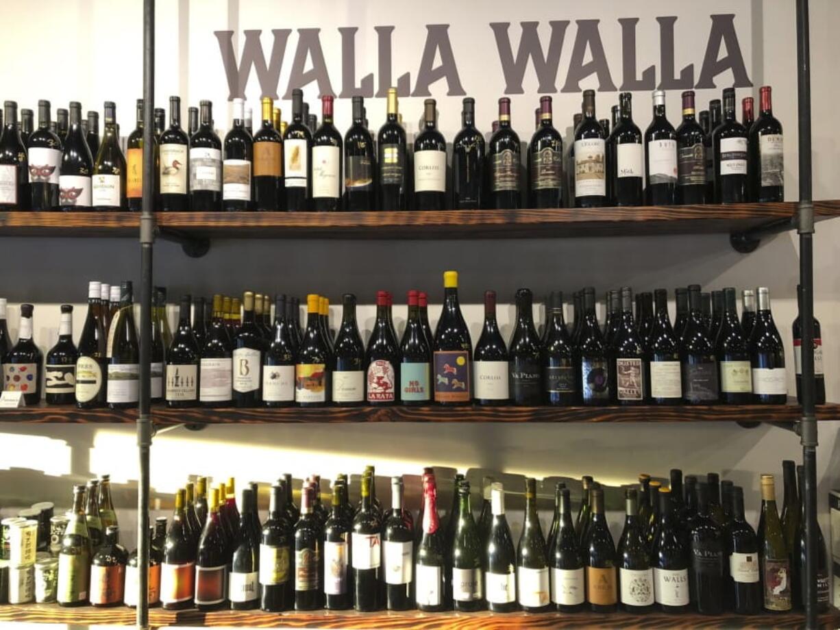 A selection of local wines at The Thief wine bar and bottle shop on Aug. 12 in Walla Walla.
