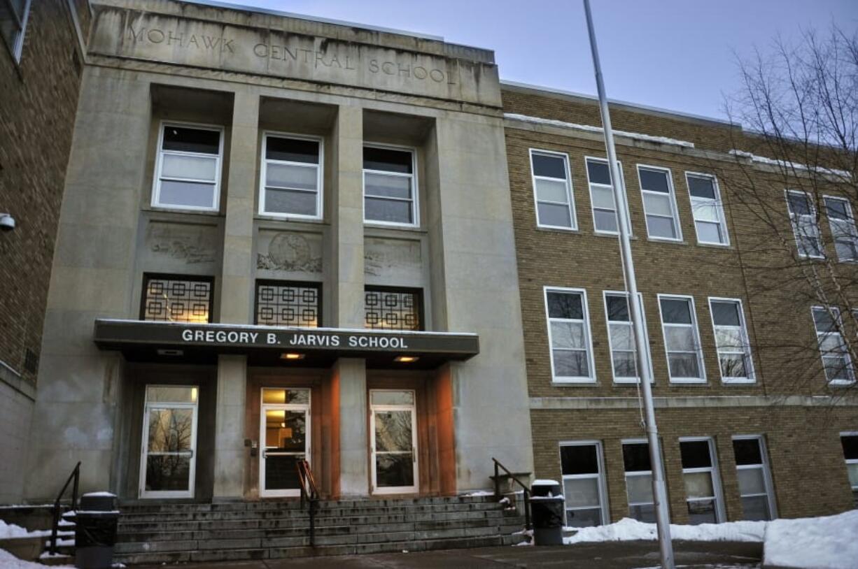 This Feb. 1, 2010, photo shows Gregory B. Jarvis Junior/Senior High School in Mohawk, NY. At the beginning of the 2019-2020 academic year, New York became the first state that empowers schools to petition courts for temporary removal of firearms from people believed to be a danger to themselves or others.