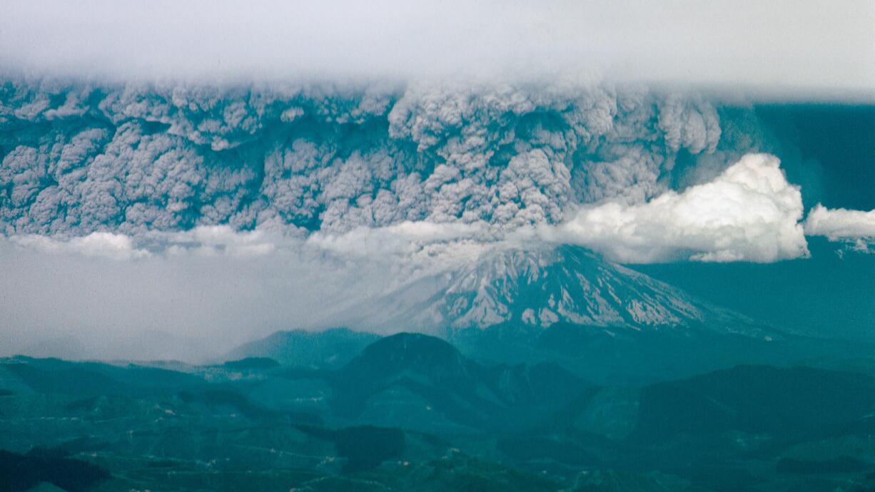 Mount St. Helens erupts on May 18, 1980. Washington State Parks is collecting oral and written histories for an exhibit next year marking the 40th anniversary of the catastrophic eruption.