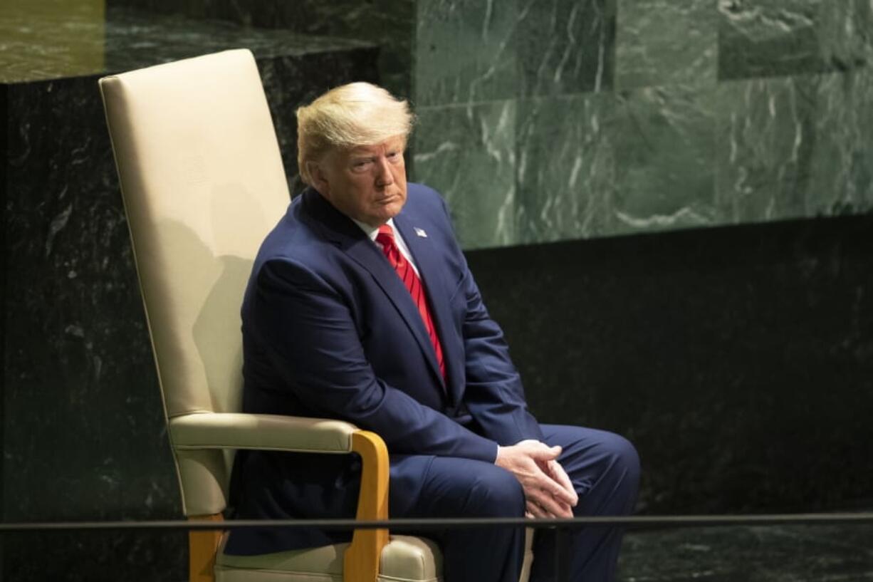 U.S. President Donald Trump arrives to address the 74th session of the United Nations General Assembly at U.N. headquarters Tuesday, Sept. 24, 2019.