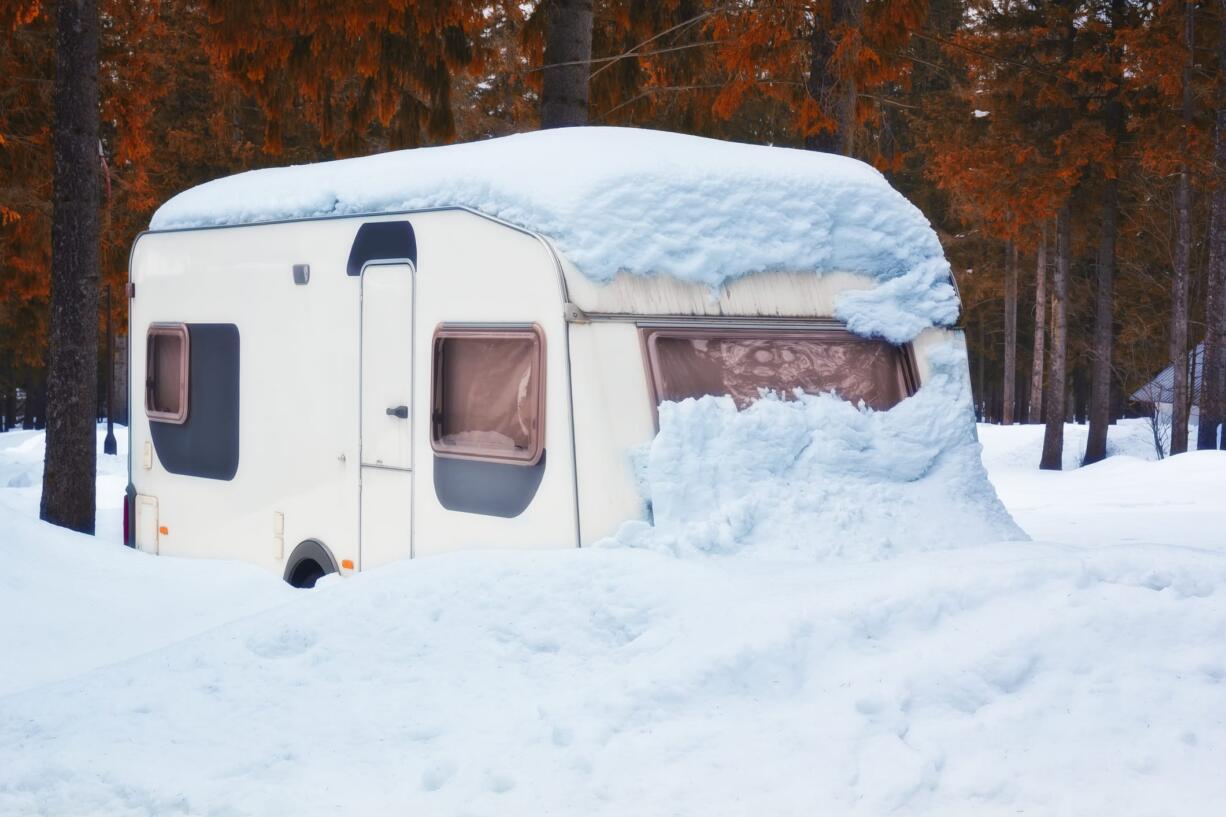 Without proper weatherization, cold weather and heavy snow could damage your RV