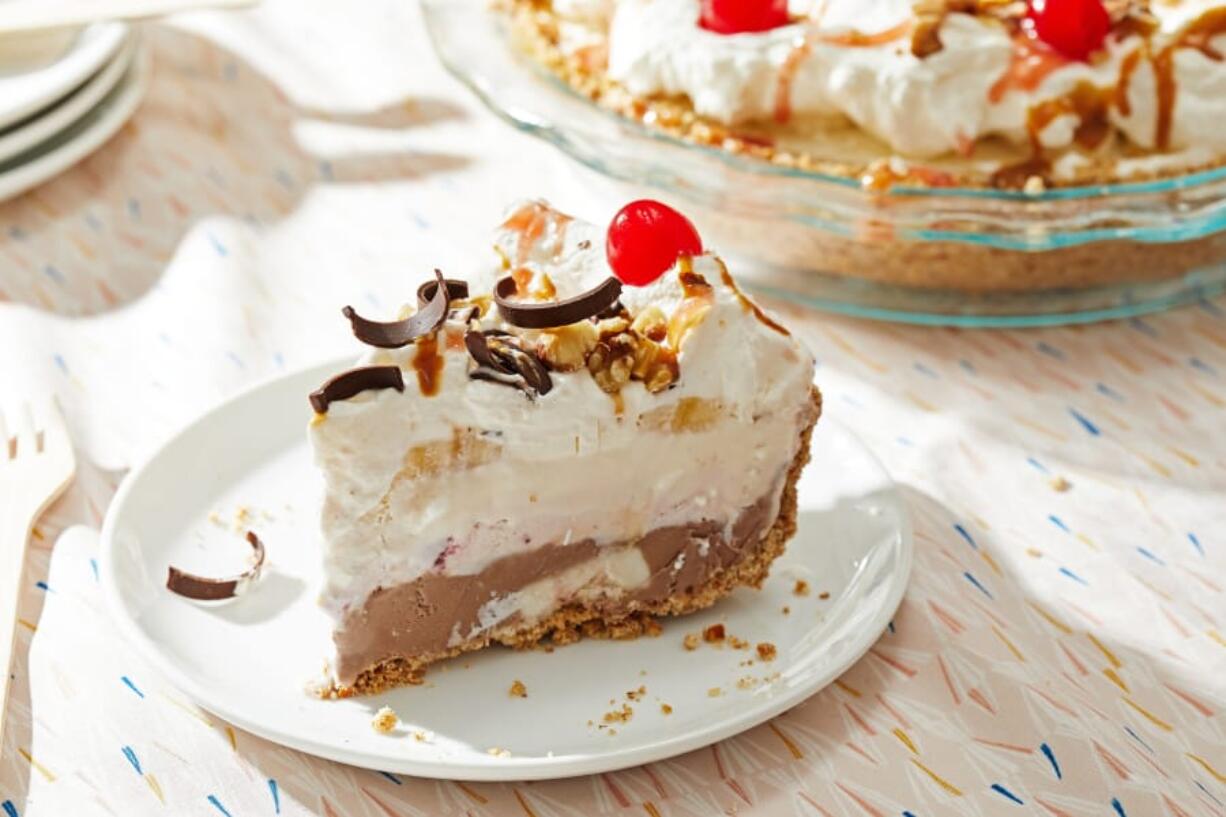 Banana Split Sundae Pie.