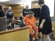 Robert Breck, 80, who's accused in a deadly shooting at Smith Tower in downtown Vancouver, appears Tuesday afternoon in Clark County Superior Court to address bail. Breck waived the bail hearing and will remain in the Clark County Jail on a no-bail hold.