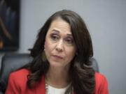 U.S. Rep. Jaime Herrera Beutler speaks to members of The Columbian's editorial board Wednesday morning, Oct. 9, 2019.