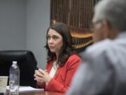 U.S. Rep. Jaime Herrera Beutler, R-Battle Ground, speaks to members of The Columbian&#039;s Editorial Board on Wednesday.