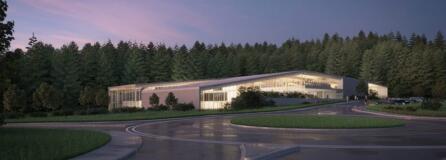 A rendering for how the proposed community center in Camas could look.