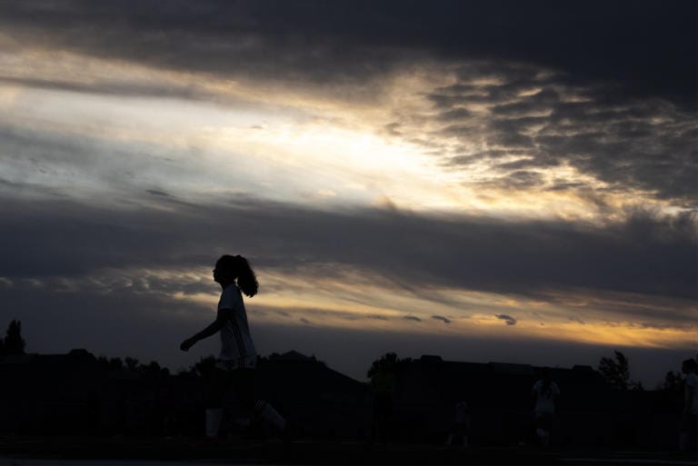 A Union player walks off the field during a game against Skyview at Skyview High School on Tuesday night, Oct. 22, 2019.