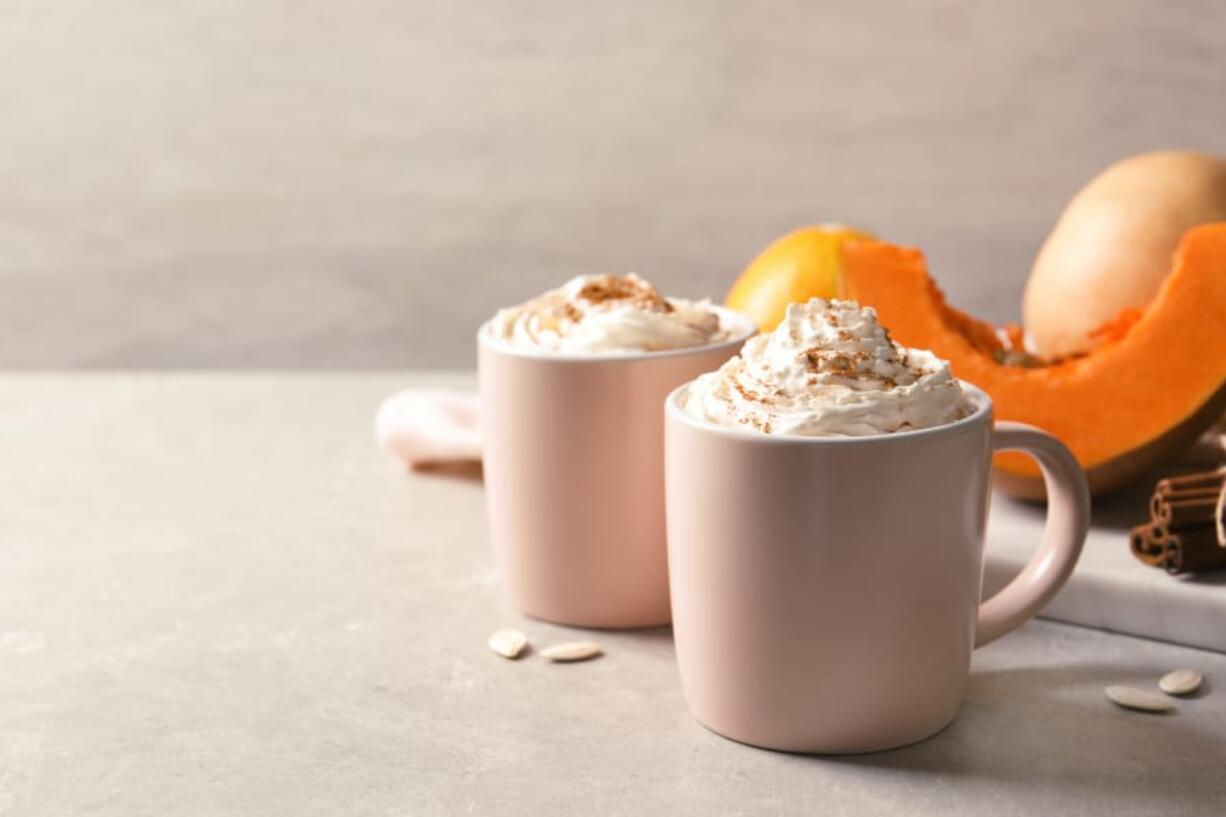 Lattes with Homemade Pumpkin Spice Creamer.