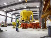 An employee works inside of the Columbia Precast Products concrete production facility in Woodland. The company will add six acres to its facility with the purchase of two lots in a Port of Woodland industrial park.