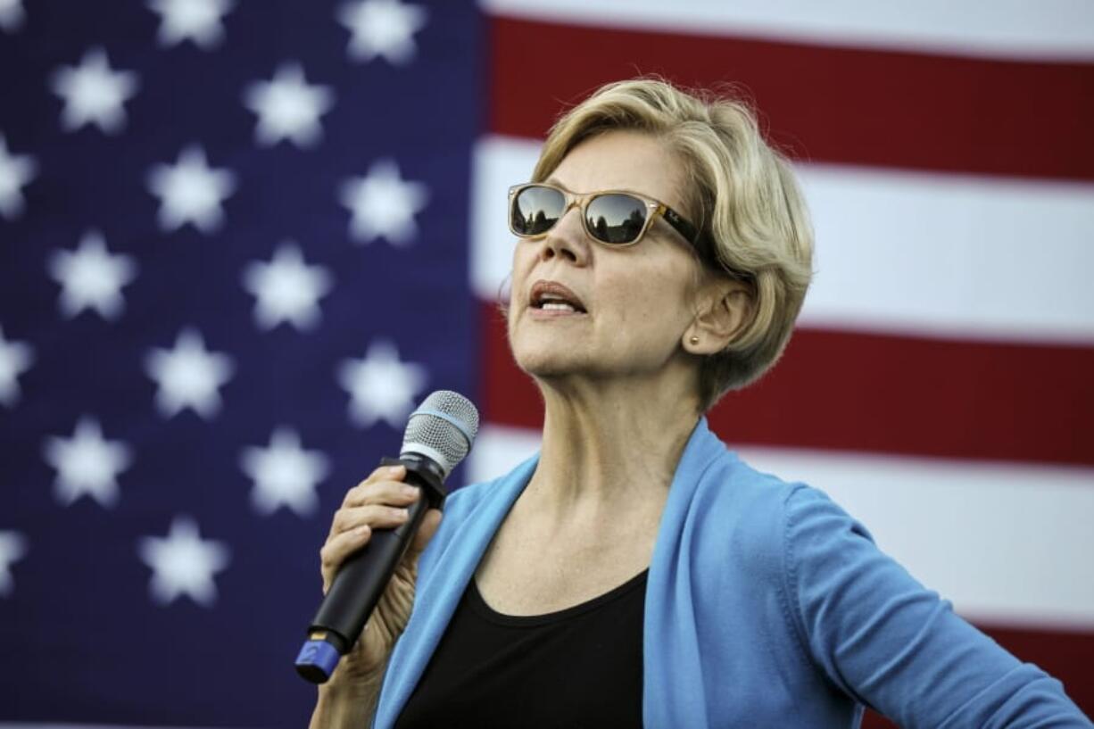 Democratic presidential candidate Sen. Elizabeth Warren, D-Mass., speaks at a campaign event Friday, Sept. 27, 2019, in Hollis, N.H.