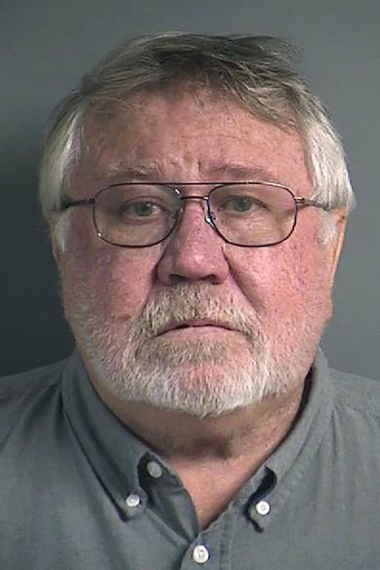 This Oct. 28, 2019, photo provided by the Johnson County Jail in Iowa City, Iowa shows Roy Browning, Jr. Browning has been charged with first-degree murder in the death of his wife, JoEllen Browning, a University of Iowa Health Care official, who was found dead in their home on April 5.