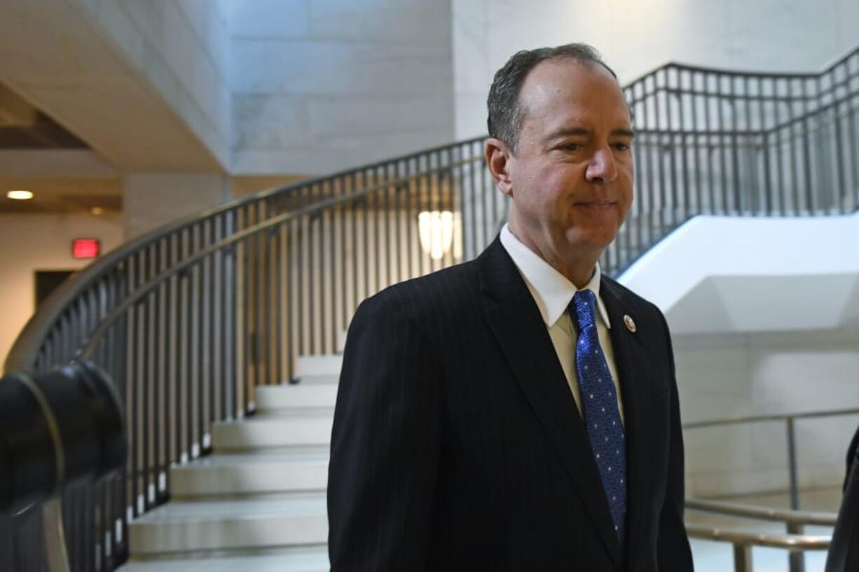 House Permanent Select Committee on Intelligence Chairman Rep. Adam Schiff, D-Calif., arrives on Capitol Hill for the interview with U.S. Ambassador to the European Union Gordon Sondland as part of the impeachment inquiry.