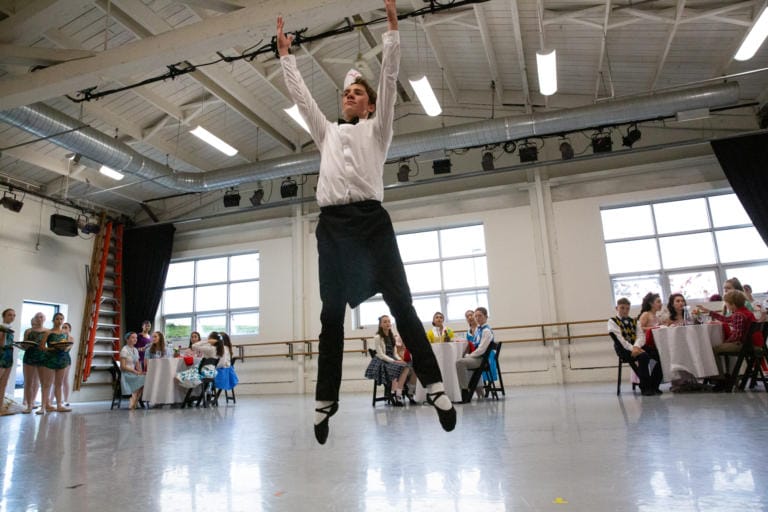 Joel Stanley performs in the first dress rehearsal for the upcoming world premiere of Tom Gold's "Petrushka" at The Portland Ballet studio in Portland.