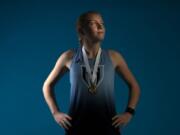 Hockinson&#039;s Allyson Peterson poses for a press photo in The Columbian studio on Wednesday afternoon, Nov 20, 2019.