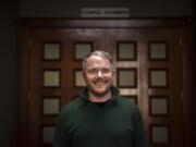 Camas Mayor-elect Barry McDonnell at Camas City Hall, where he was in a day of meetings with department heads and city officials on Friday. McDonnell will be sworn in Tuesday after winning an improbable write-in campaign he launched a month before the November election.