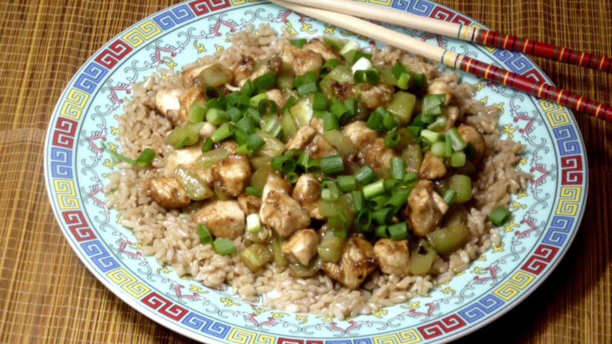 Quick-Fried Diced Chicken and Cucumbers.