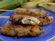 Fried banana with brown sugar, on a stick. (Hillary Levin/St.