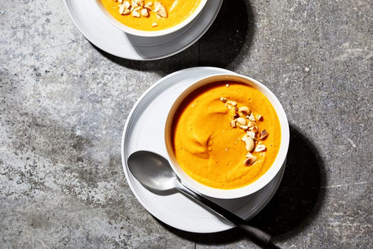 Roasted Carrot and Cashew Soup.