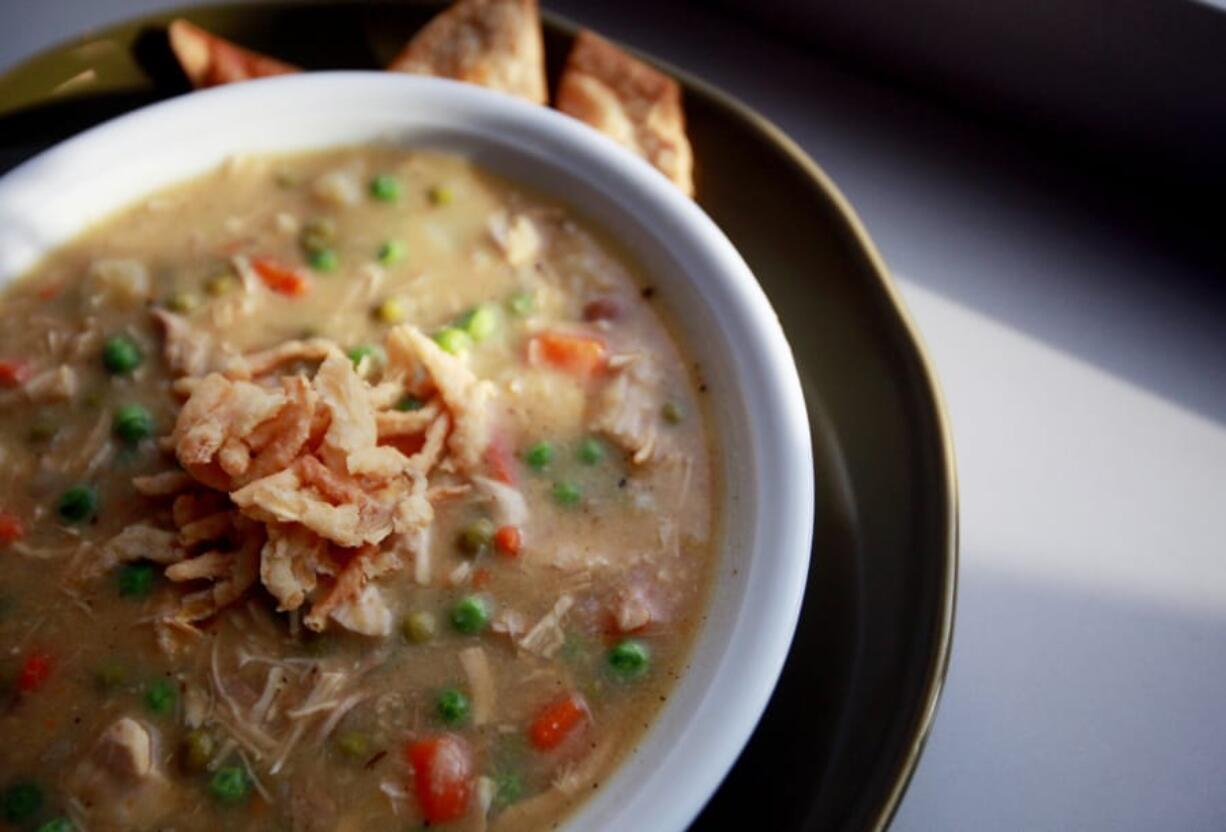 Thanksgiving leftovers: Turkey Pot Pie Soup. (Regina H.