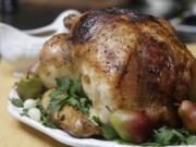 Sue Selasky&#039;s roast turkey with sage pan gravy.