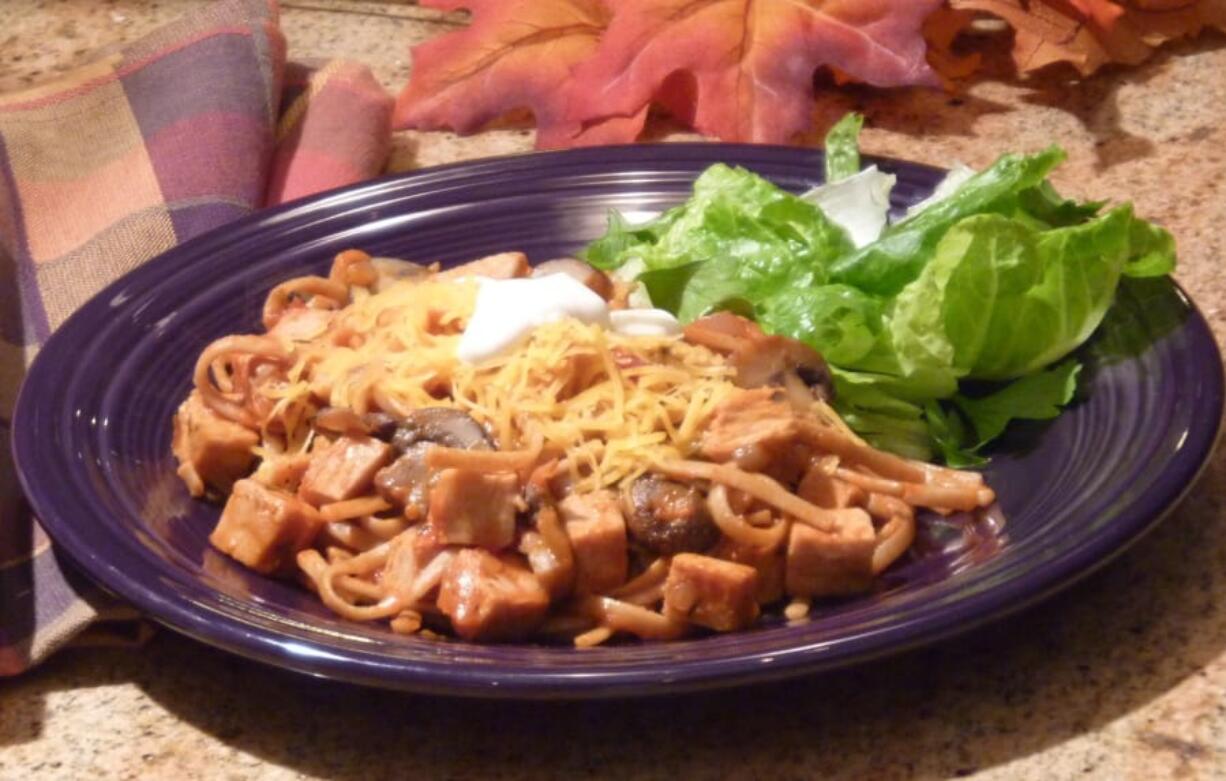 Turkey Skillet Casserole with Tossed Salad (Linda Gassenheimer/TNS)