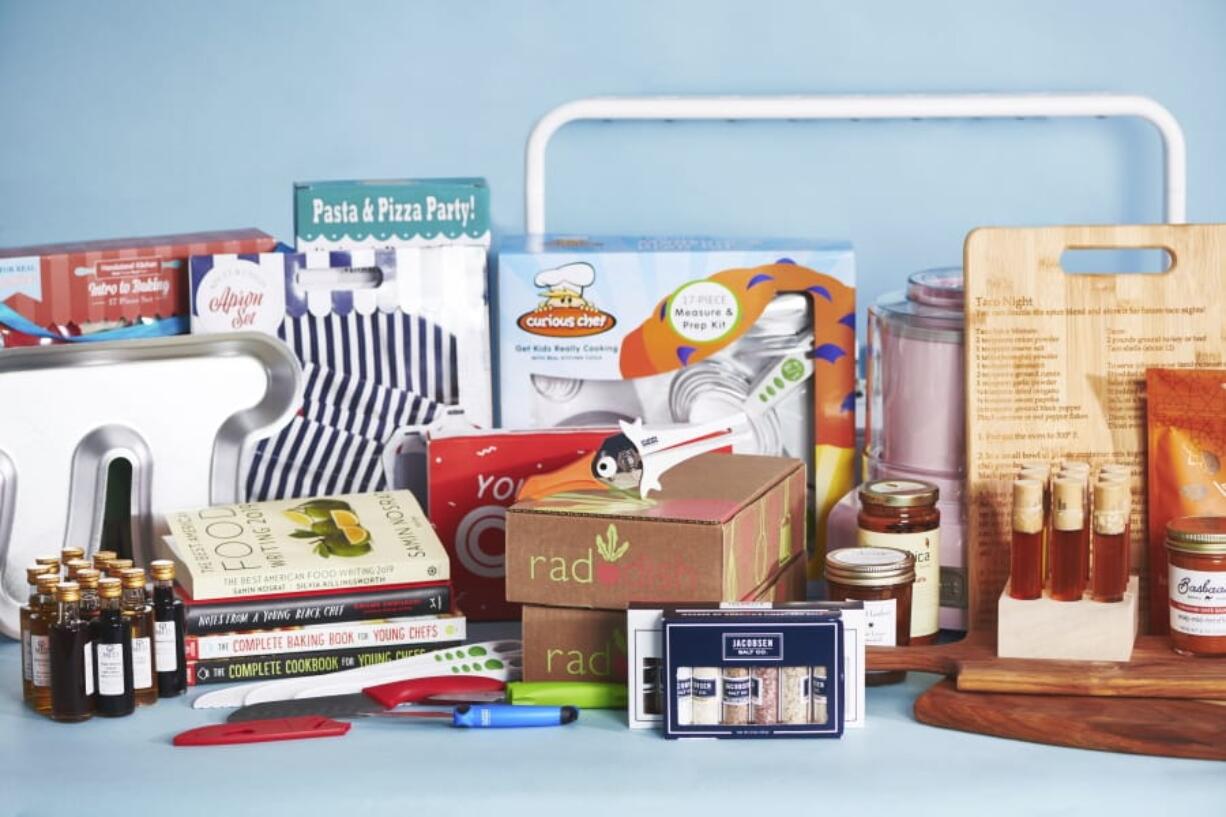 From cooking kits to ice cream makers to books to flights of honey, there are lots of gift ideas to fuel a budding cook&#039;s interest.