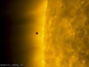 This still image from video issued by NASA&#039;s Solar Dynamics Observatory shows Mercury as it passes between Earth and the sun on Monday, Nov. 11, 2019. The solar system&#039;s smallest, innermost planet resembles a tiny black dot during the transit, which began at 7:35 a.m. EST (1205 UTC).