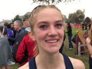 Skyview sophomore Samantha Williams improved from a 98th-place finish at the state meet as a freshman to fifth place on Saturday in Pasco.