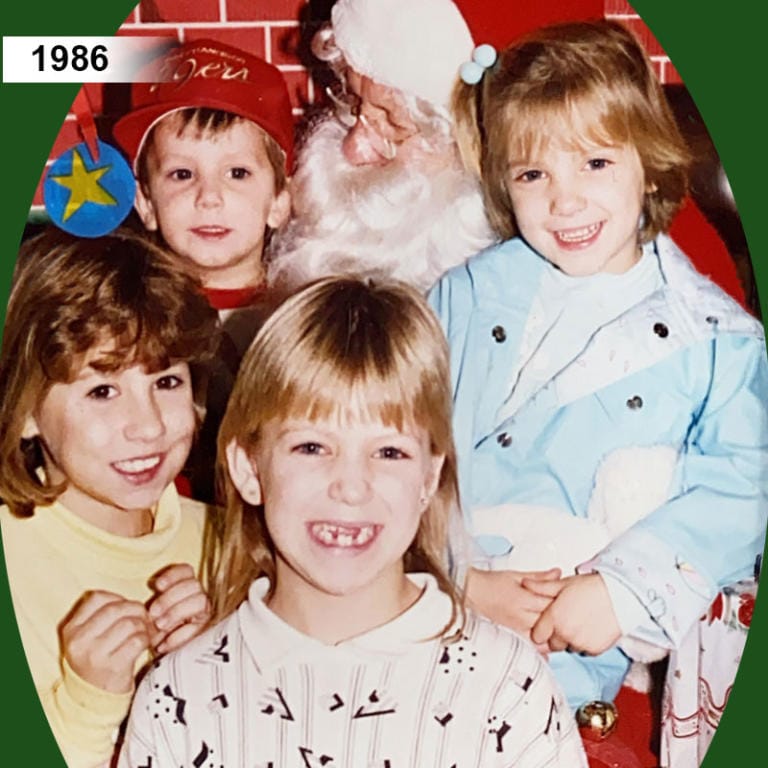 3 generations of the Strickland family have visited Santa at the Woodland Hi-School Pharmacy, 1986