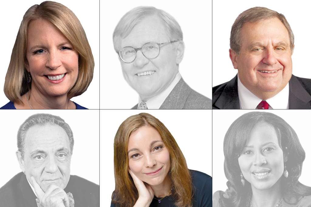 The Columbian's business columnists are changing. Clockwise from top left are Liz Weston, Kenneth R. Hartney, Don Brunell, Michelle Singletary, Helaine Olen and Malcolm Berko. Harney and Berko both died earlier this year.