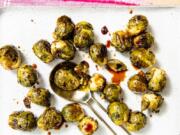 Tsukune Brussels Sprouts (Mariah Tauger/Los Angeles Times/prop styling by Nidia Cueva/TNS)